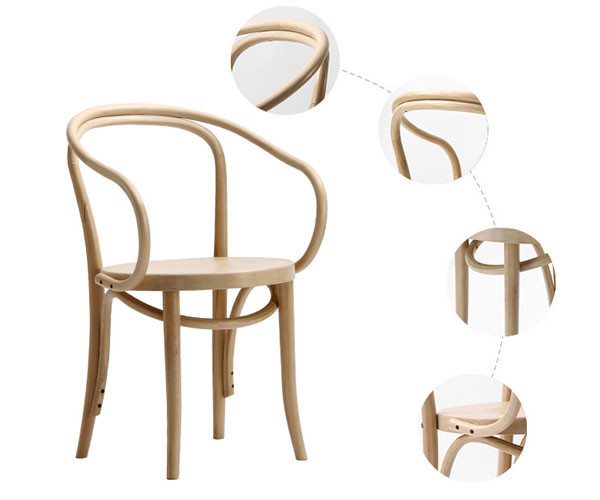 Restaurante de Thonet Bent Wood Chairs Backrest Hotel de la haya