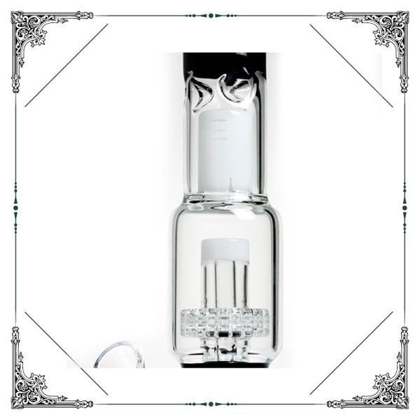 White splash guard Glass Beaker Bong Tyre Percolator Hookah  Bongs Glass Smoking Water Pipe