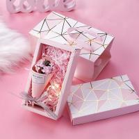 Cajas de regalo rectangulares medianas Embalaje Base de papel de cartón rígido y tapa Cajas de regalo