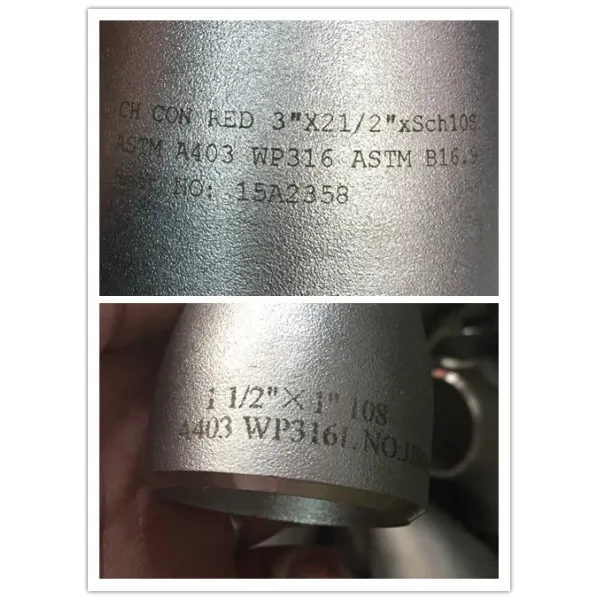 Duplex 1.4462 2205 Acero inoxidable SCH40 - S31803 S32205 Reducción concéntrica sin costura -3 