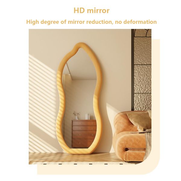 Standing Wavy Oversized Arched Floor Mirror 71x32 Dressing Room