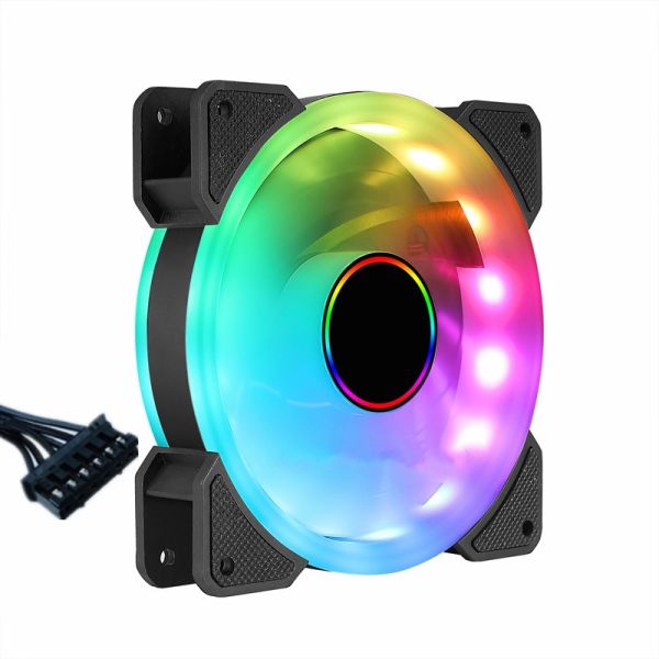 High Quality Axial Airflow Pc Led Light Cooler Fan 1200rpm Computer Case Rgb Fan 120mm Computer Rgb Gaming Cooling Fan