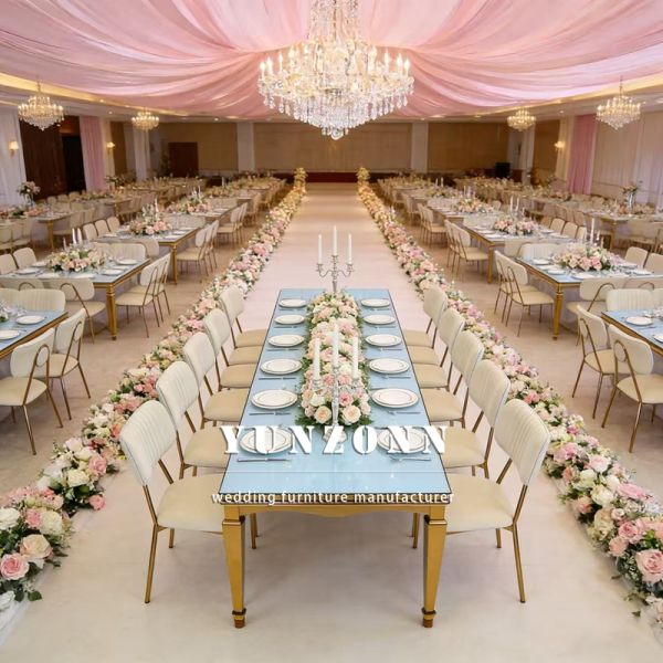 Modern Velvet Stackable Slat Back Chair Metal Legs Commercial Villa Dining Room Furniture for Hotels Weddings Living Rooms