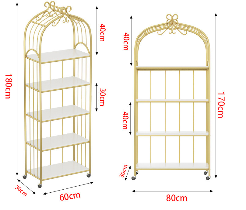 Bird Cage Shape 170cm Height Steel Book Rack Rustproof