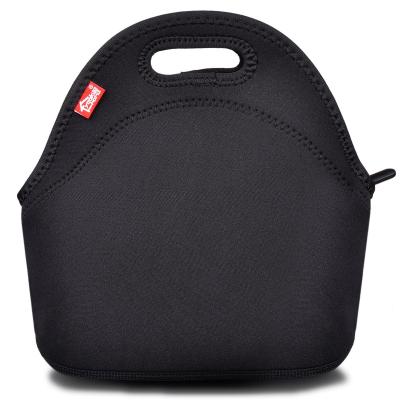 Black Neoprene Insulated Food Cooler bags , Camping Cooler Bag With Zipper