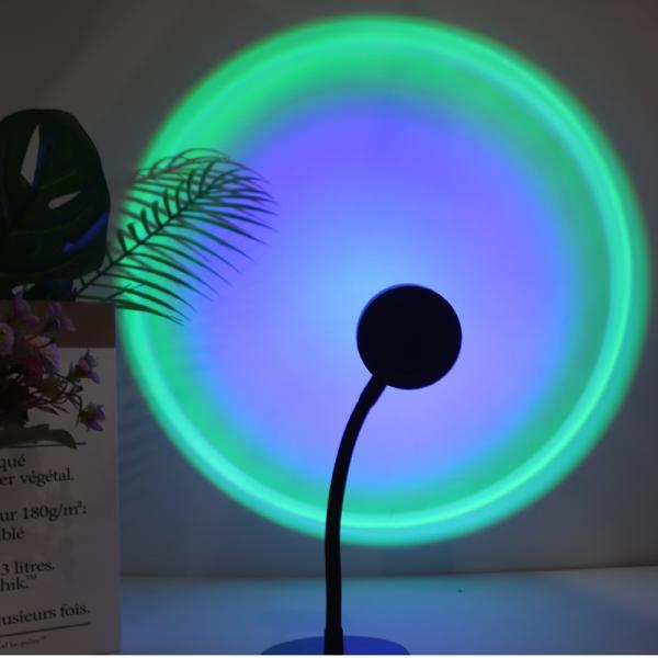 Ring Light Sunset Light Modern Rainbow Sunset Projection Lamp Bedroom Decoration