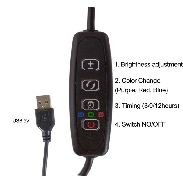 Dimmable de aluminio + lámpara del crecimiento vegetal del PVC 12H LED