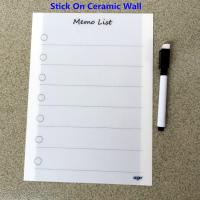 Conseil d'écriture auto-adhésif fixé au mur d'enfants de papeterie d'autocollant de tableau blanc de PVC