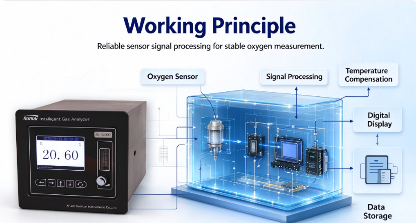 Digital LCD Display Portable O2 Analyzer High Accuracy Meter Customizable