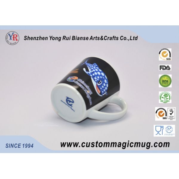 10 oz Porcelain Color ChangeV Shaped Mug , Heat Sensitive Photo Mug