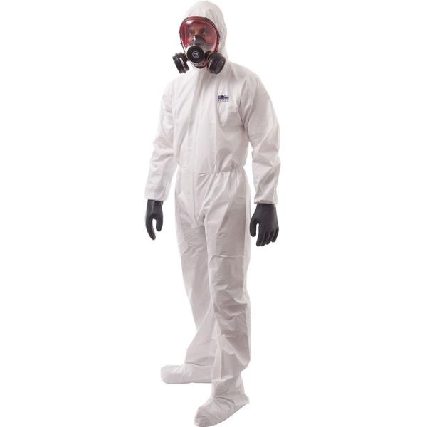 Waterproof 65gsm Microporous Non Woven Disposable Overalls