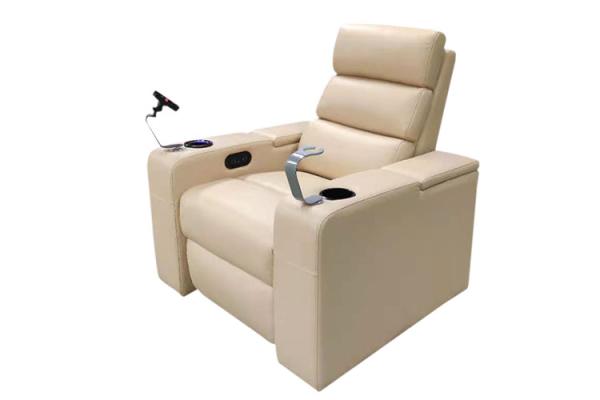 Top Layer Natural Leather Modern Recliner Chair With Wine Cup Holders