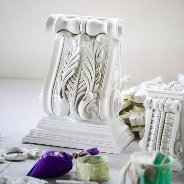 GL-6002 Carved Resin Exotic Interior And Exterior Decoration For Outdoor Designs Polyurethane Decorative Wood Corbels