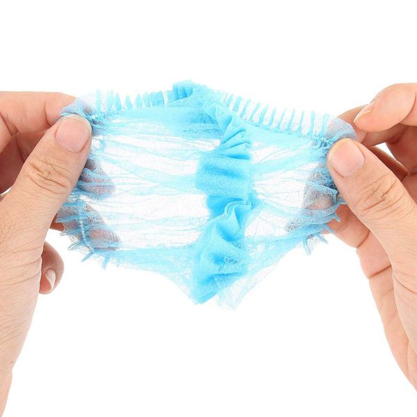 S&J single elastic clip cap disposable non woven strip clip hair shower cap custom pp pe plastic nurse medical clip cap