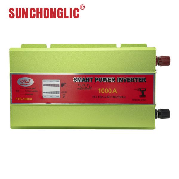 Smart 1000W Modified Sine Wave Power Inverter 12V DC to 110V AC 60Hz Off Grid Inverter