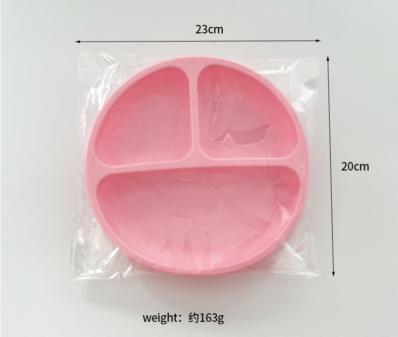 Silicone Kids Tableware Plate With Suction Cup Dinnerware Type Plate Production