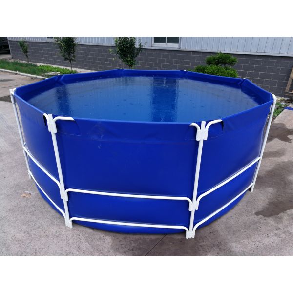 Custom Flexible Water Tank Round Aquaculture Fish Tank PVC Fish Farming Tank With Detachable Pipes