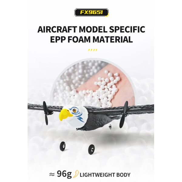 Features RTF 3ch Epp Foam Rc Simulation Wingspan Bald Eagle 2.4g Rc Glider Airplane Toys with 14 Years up Age Range