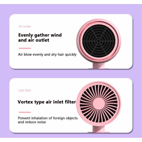 Профессиональный портативный мини складной электрический ионный фен для волос 750W