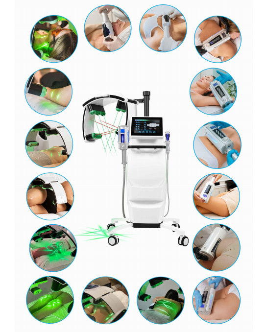 Luxmaster Vacuum Lipo Máquina de adelgazamiento láser para la escultura del cuerpo células grasas de destino con 532nm luz verde y terapia de rodillos