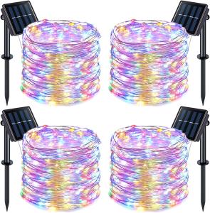 33Ft 100 LED Fairy Solar Copper Wire Lights For Tree Garden Patio Decor