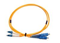 Duplex Singlemode fabricado do cabo de remendo da fibra óptica de LC-SC, PC/UPC/APC