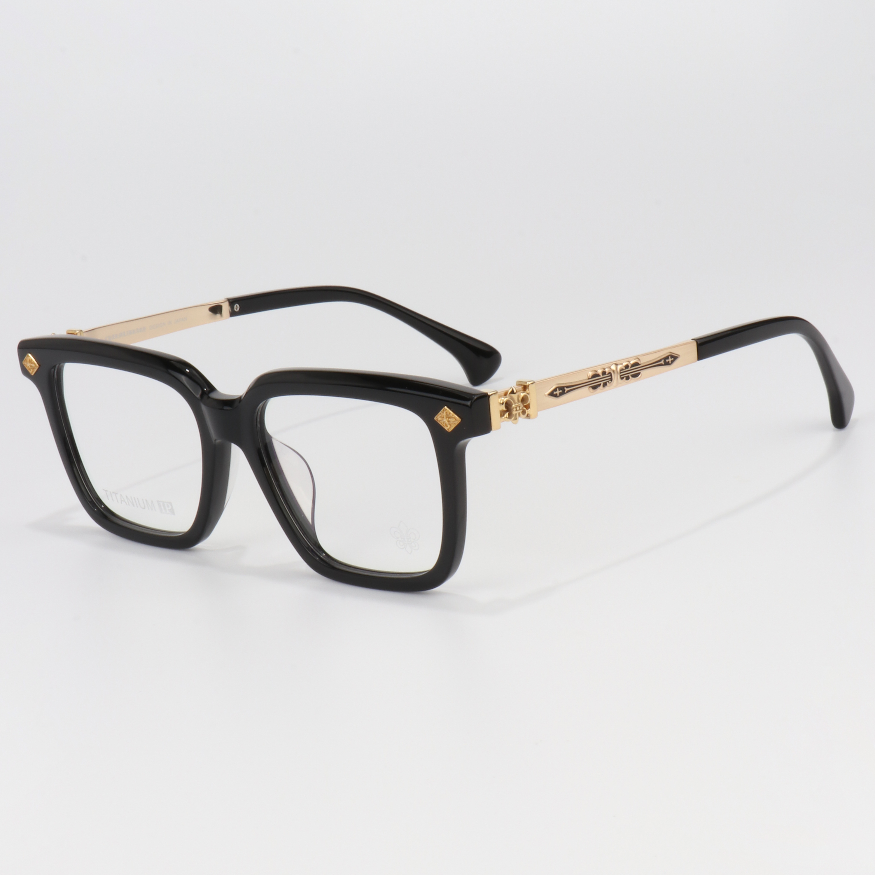 Y2k China Classic Style Spec Retro Transparent Grey Brown Optical Prescription Multifocal Luxury Brand Designer Glasses Frames