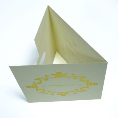 Impression de carte stratifiée par invitation polychrome de mariage de mode avec l'estampillage chaud d'or