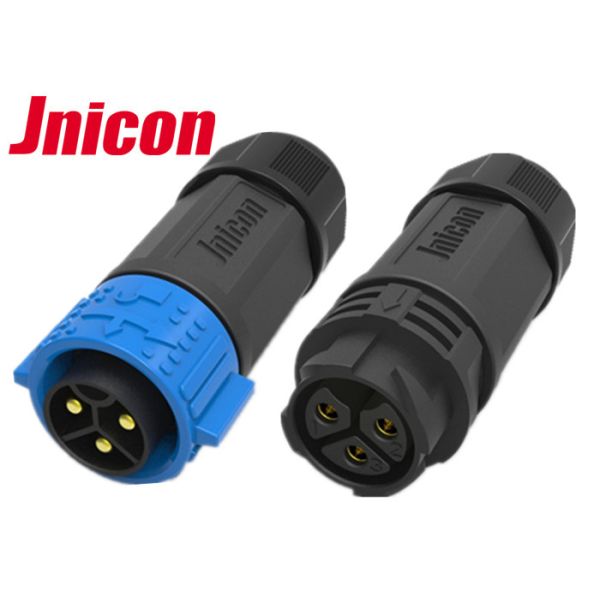Jnicon PA66 Plastic Waterproof LED Connectors , 3 Conductor Waterproof Connectors