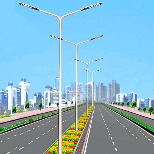 Customized Color Galvanized Street Light Pole 6m To 15m