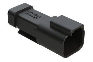 Genuine In Stock AT04-2P Male Cable Connector, Rectangular Connector for automotive wiring and general circuit connection projects