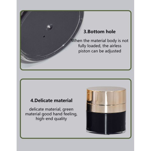 Косметическая акриловая безвоздушная забота кожи опарника упаковывая 50g