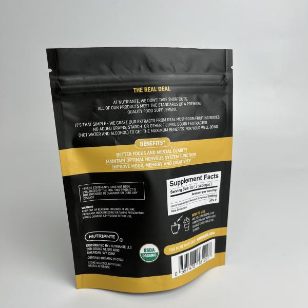 Resealable Mylar Stand Up Zipper Bag Smell Proof Laminated Plastic Packaging Bag