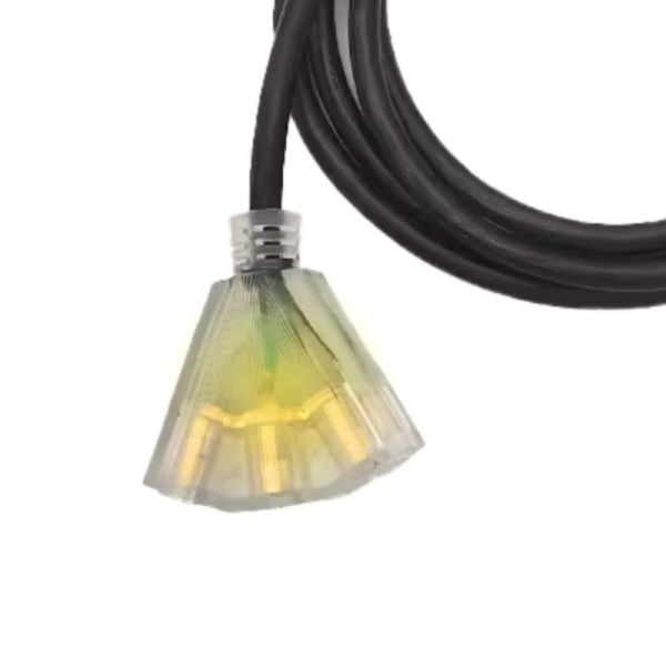 3 Outlet 12/3 SJTW Outdoor Extension Cord with Lighted Indicator ETL US 50 ft Heavy Duty 12 Gauge NEMA5-15P to NEMA 5-15R