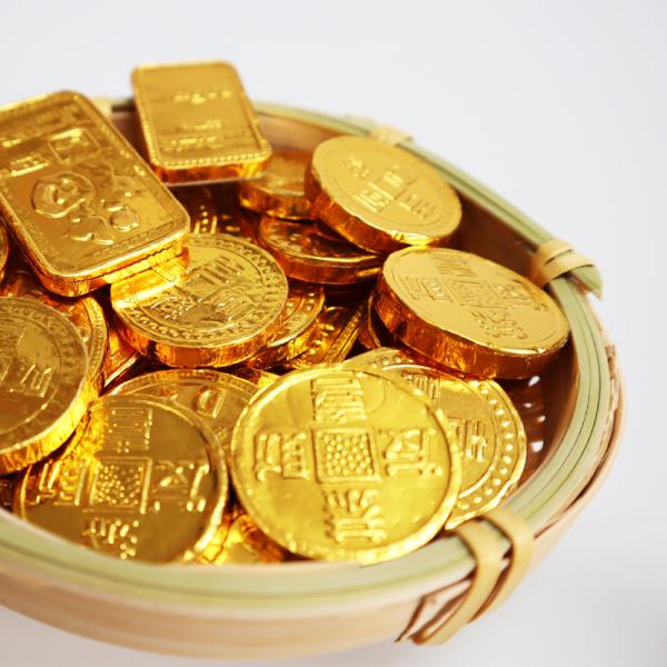 Preferential Gold Custom Chocolate Coins Ingot Snacks Candy Nut Cocoa Flavour