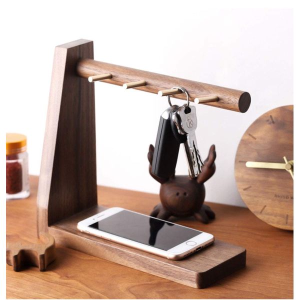 Creative decoration solid wood key holder Key Plate Perfume Tray valet tray Jewelry Dishes Wood Watch Organizer Storage Tray