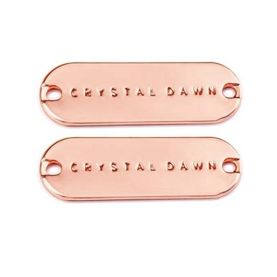 Custom Engraved Logo Metal Swimwear Label in Eco-friendly Material for Clothing