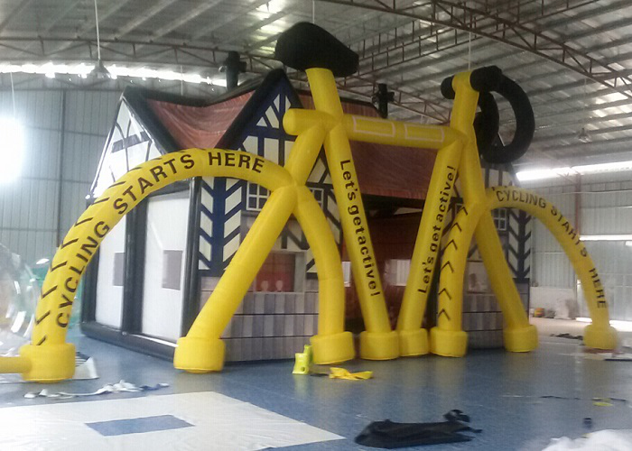 Bike Theme Inflatable Outdoor Playground , Commercial Inflatable Air Tent