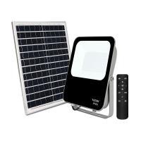 Luz de inundação 100w solar exterior portátil à terra do esporte do armazém com sensor