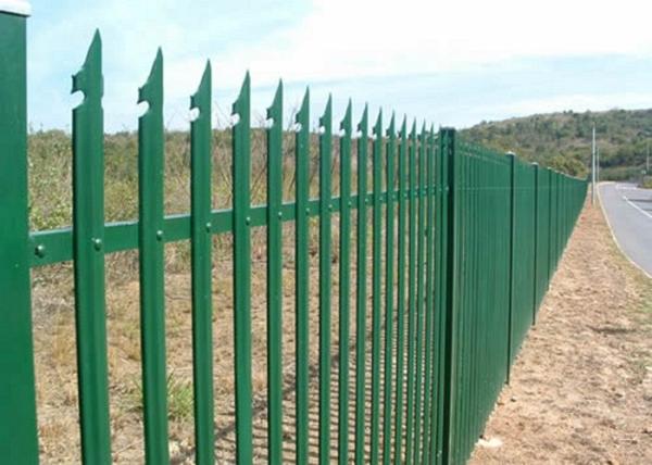 Wide Vision Steel Palisade Fencing Gates D / W Type Industrial Palisade Fencing
