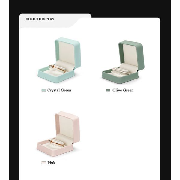 BPU03 ПУ кожаный квадратный роскошный подарочный ящик для ювелирных украшений и упаковки