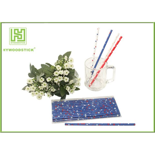 High Temperature Resist Cocktail Stirrer Straw , Polka Dots Decorative Drinking Straws