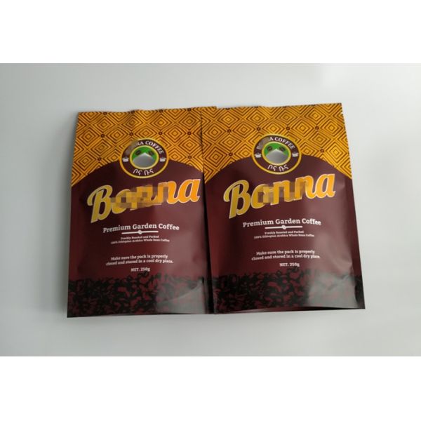 Les sachets en matière plastique de catégorie comestible empaquetant, soudure à chaud Matt tiennent des poches de café