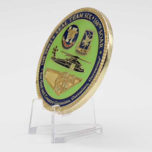 Brass Custom Challenge Coins with Gravure Printing and 2.25