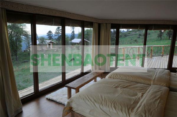 Modern Travel Longing Luxury Camping Tent 30 Square Meter Hotels White grey yellow