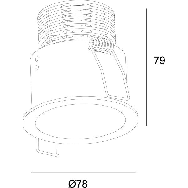 Decoration Aluminum Flush Indoor LED Downlights 10W For Shopping Mall / Showroom