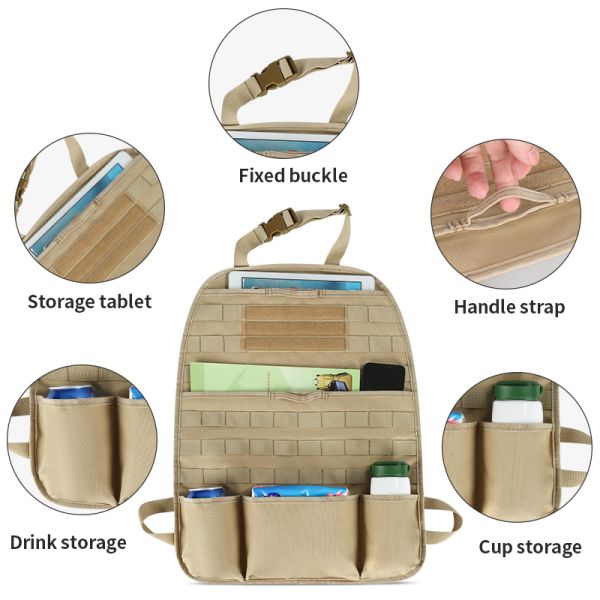 Car Seat Back Bag Organizer Tactical Storage Backpack Hanging 22x17