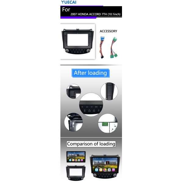 2007 Honda Accord Android Head Unit 7TH 10,1 дюйма Автомобильный видеоплеер