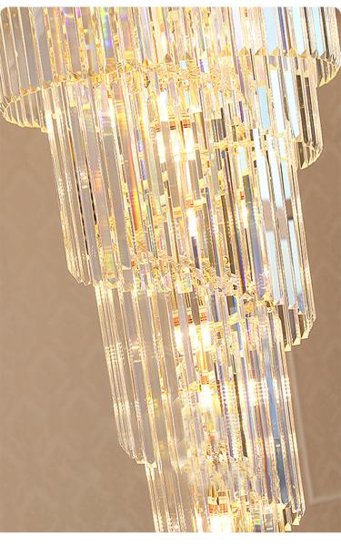 Hall Living Room Chandelier Smoky Gray Crystal Lamps art deco style gold chandelier(WH-NC-42)