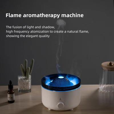 Humidificateur d'arôme de flamme LED 12W avec éteint automatique et sortie de brouillard de 30 à 50 ml/h